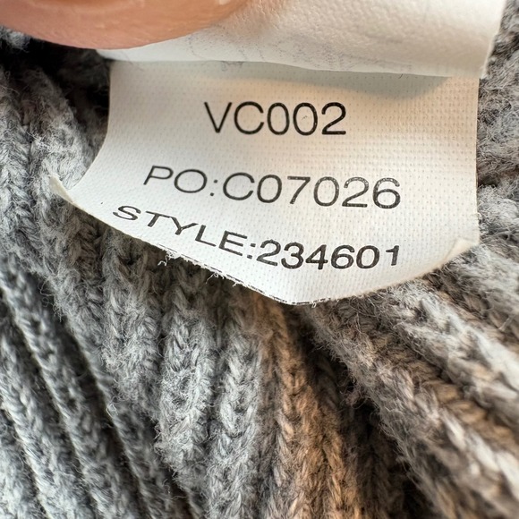 Chaps Ralph Lauren Sweater Men's XL Gray Ribbed Knit Crew Neck Stripe Preppy - Picture 7 of 13